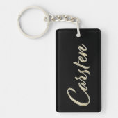 Carsten Name whitegold Schlüsselanhänger Anhänger キーホルダー (正面)
