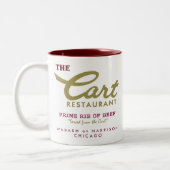 Cart Restaurant, Wabash and Harrison，シカゴ， IL ツートーンマグカップ (左)