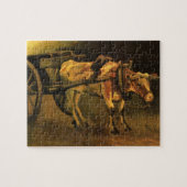 Cart with Red and White Ox by Vincent van Gogh ジグソーパズル (横)