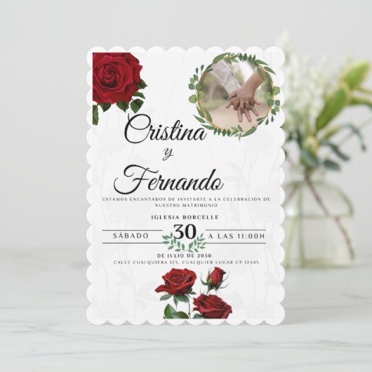 carta de intacion de boda 招待状 (スタンド正面)