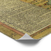 Carta Marina Map of Scandinavia by Olaus Magnus ポスター (角)