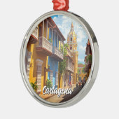 Cartagena Colombia Travel メタルオーナメント (左)