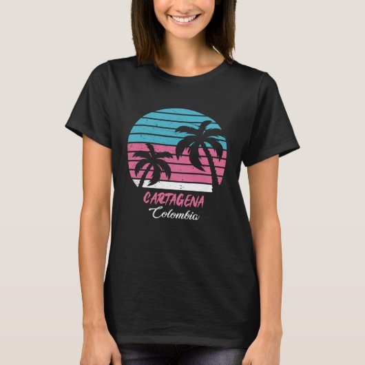 Cartagena Souvenir  Colombia Reminder Tシャツ (正面)