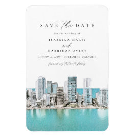 CARTANEGAコロンビアの水の色は日付を保存Invita マグネット