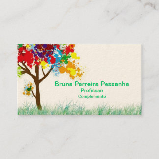 Cartão árvore colorida 名刺