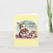 Cartão Comemorativo Folha Dupla páscoa coelho カード (正面)