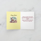 Cartão Comemorativo Folha Dupla páscoa coelho カード (内部)