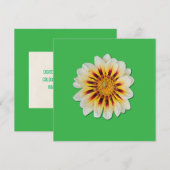 Cartão convite Verde Flor Minimalista Joaninha 招待状 (正面/裏面)