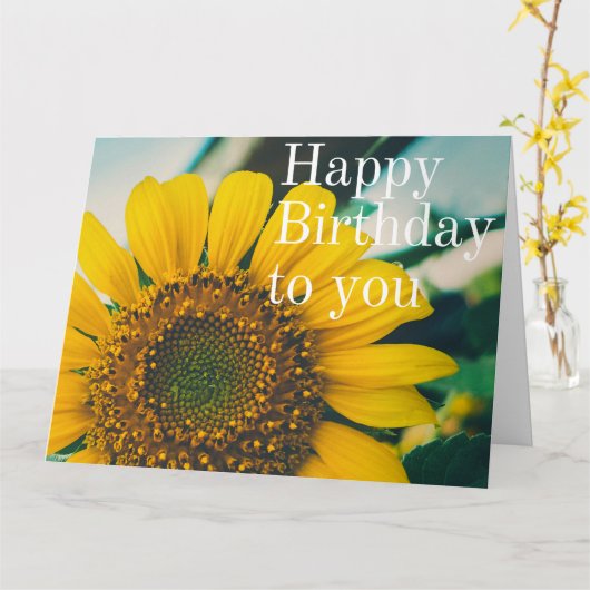 Cartão de Aniversário Girassol カード (黄色い花)