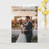 Cartão de Casamento Comemorativo カード (黄色い花)