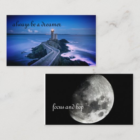 cartão de mensagens motivacional 名刺 (正面/裏面)