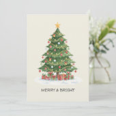 Cartão de natal aquarela alegre e brilhante サンキューカード (スタンド正面)