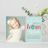 Cartão de Natal e Ano Novo Personalizado com Foto 招待状 (スタンド正面)