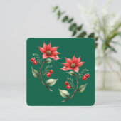 Cartão de Natal verde e Flores Vermelhas (スタンド正面)