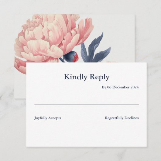 Cartão de resposta 8,9 x 12,7 cm 出欠カード (正面/裏面)