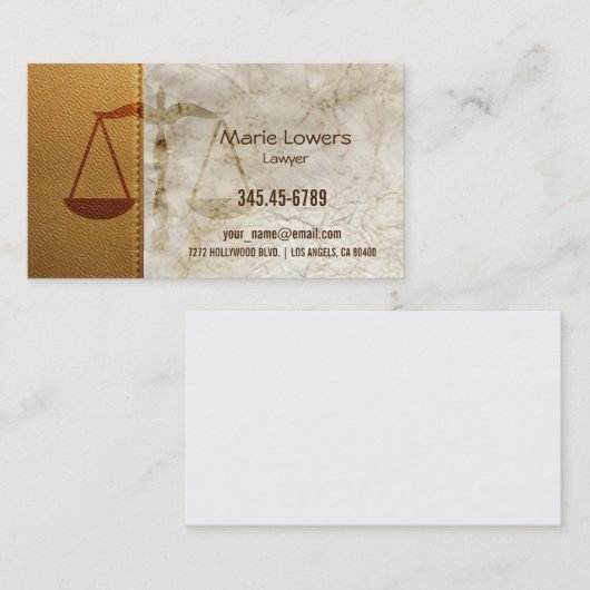 Cartão de visita advogado. 名刺 (正面/裏面)