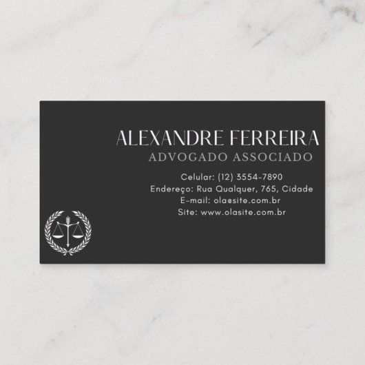 Cartão de visita advogado 名刺 (裏面)