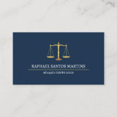 Cartão de Visita Advogado - Azul Marinho 名刺 (正面)