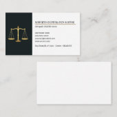 Cartão de Visita Advogado - Preto e Branco 名刺 (正面/裏面)