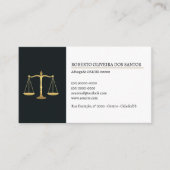 Cartão de Visita Advogado - Preto e Branco 名刺 (正面)