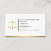 Cartão de Visita Advogado - Preto e Branco 名刺 (裏面)