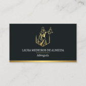 Cartão de Visita Advogado - Preto e Branco 名刺 (正面)