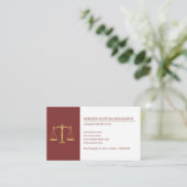 Cartão de Visita Advogado - Vinho Tinto 名刺 (スタンド正面)