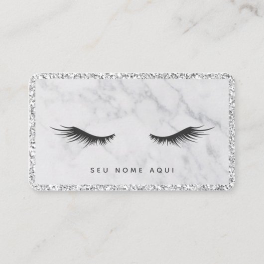 Cartão de Visita - Designer de Cílios - Maquiadora 名刺 (正面)