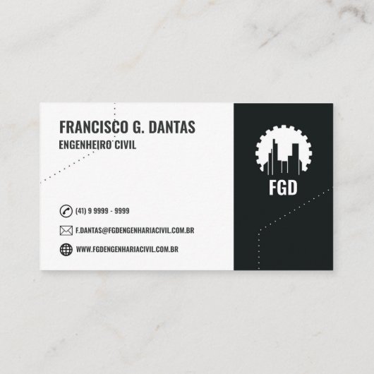 Cartão de Visita Engenheiro Civil 名刺 (裏面)
