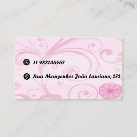 Cartão de visita Padrão 8,9 x 5,1 cm 名刺 (裏面)