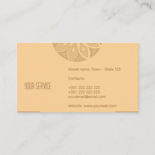 Cartão de visita Padrão 8,9 x 5,1 cm 名刺 (裏面)