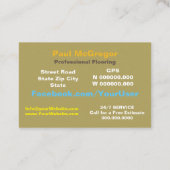 Cartão De Visita Professional Flooring 名刺 (裏面)