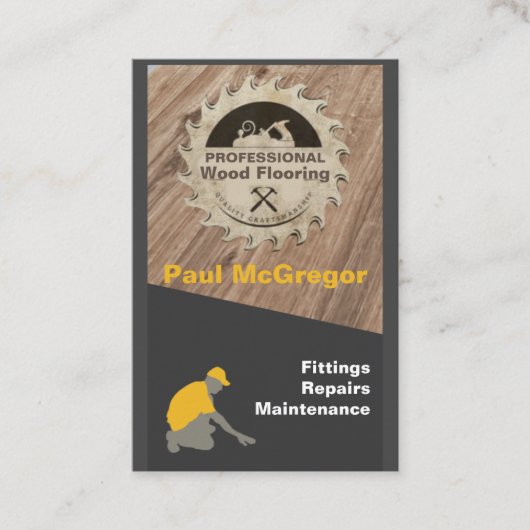 Cartão De Visita Professional Flooring 名刺 (正面)