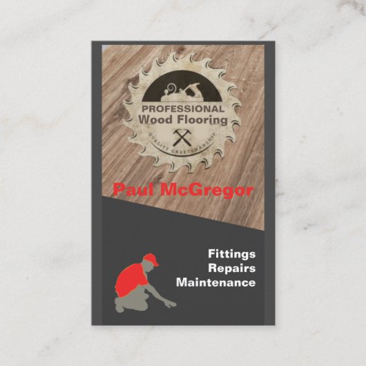 Cartão De Visita Professional Flooring 名刺 (正面)