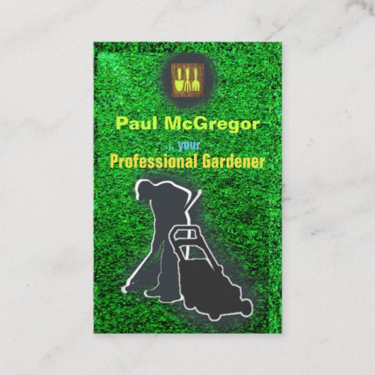 Cartão De Visita Professional Gardener 名刺 (正面)