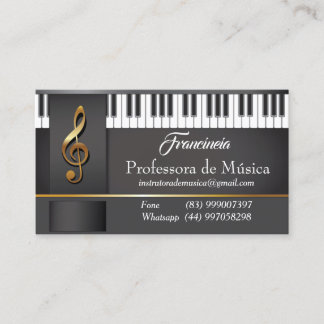Cartão de Visita Professor Musica 名刺