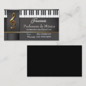 Cartão de Visita Professor Musica 名刺 (正面/裏面)