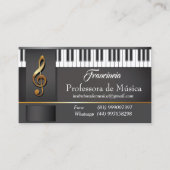 Cartão de Visita Professor Musica 名刺 (正面)