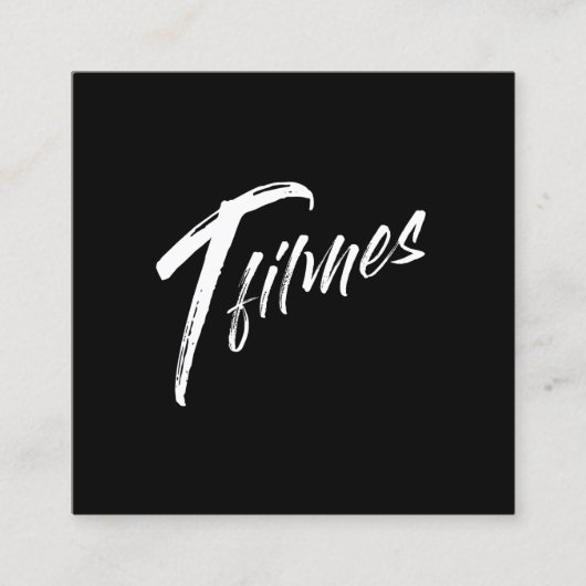 Cartão de Visitas Filmmaker e Fotógrafo スクエア名刺 (正面)