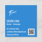 Cartão de Visitas Filmmaker e Fotógrafo スクエア名刺 (裏面)