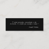 Cartão de visitas - Pilates スキニー名刺 (裏面)