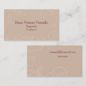 Cartão de visitas Rosa Envelhecido 名刺 (正面/裏面)