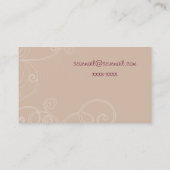 Cartão de visitas Rosa Envelhecido 名刺 (裏面)