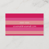Cartão de visitas rosa listrasdo 名刺 (裏面)