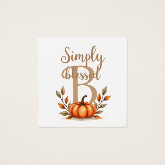Cartão de Visitas  "Simply Blessed" (正面)