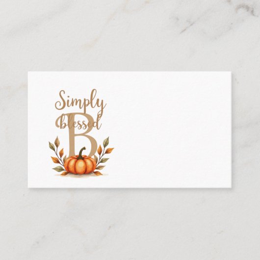 Cartão de Visitas "Simply Blessed" 名刺 (正面)