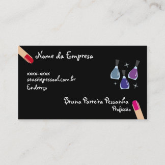 Cartão de visitas Unhas e Esmalte 名刺