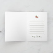 Cartão Feliz natal lareira aquarela カード (内部)