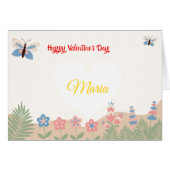 Cartão personalizável para Valentine's Day (正面横)
