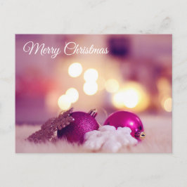 Cartão Postal de Natal Rosa Amor de Amigo シーズンポストカード